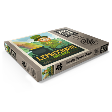 Darstellung des Puzzle Motivs Mythical Creatures: Leprechaun (Ireland), Vintage Poster 200 Puzzle Schachtel Ansicht1