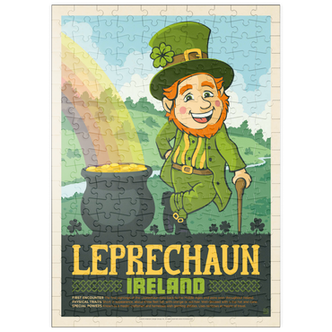 Darstellung des Puzzle Motivs puzzleplate Mythical Creatures: Leprechaun (Ireland), Vintage Poster 200 Puzzle