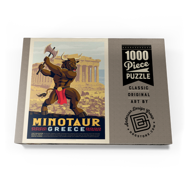 Darstellung des Puzzle Motivs Mythical Creatures: Minotaur (Greece), Vintage Poster 1000 Puzzle Schachtel Ansicht3