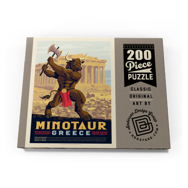 Darstellung des Puzzle Motivs Mythical Creatures: Minotaur (Greece), Vintage Poster 200 Puzzle Schachtel Ansicht3