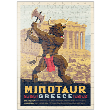 Darstellung des Puzzle Motivs puzzleplate Mythical Creatures: Minotaur (Greece), Vintage Poster 200 Puzzle
