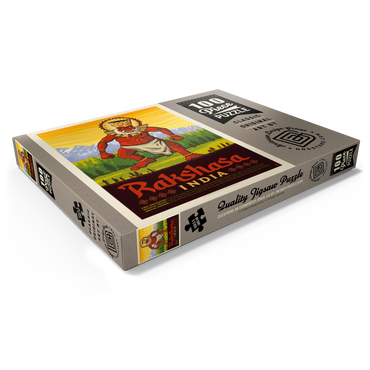 Darstellung des Puzzle Motivs Mythical Creatures: Rakshasa (India), Vintage Poster 100 Puzzle Schachtel Ansicht1