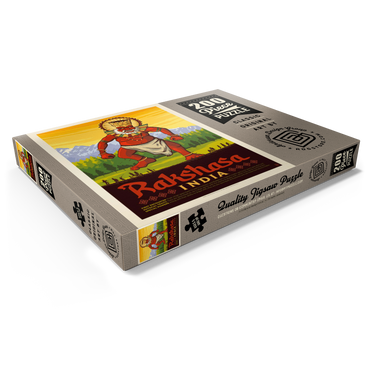 Darstellung des Puzzle Motivs Mythical Creatures: Rakshasa (India), Vintage Poster 200 Puzzle Schachtel Ansicht1