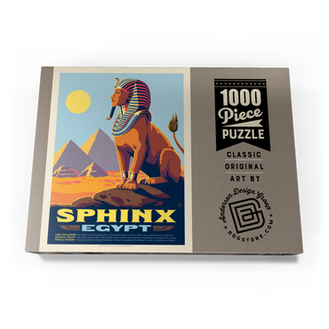 Darstellung des Puzzle Motivs Mythical Creatures: Sphinx (Egypt), Vintage Poster 1000 Puzzle Schachtel Ansicht3