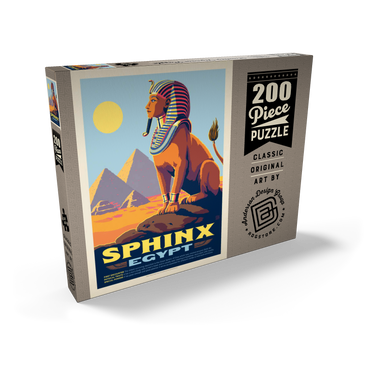Darstellung des Puzzle Motivs Mythical Creatures: Sphinx (Egypt), Vintage Poster 200 Puzzle Schachtel Ansicht2