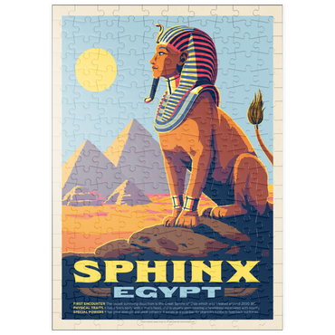 Darstellung des Puzzle Motivs puzzleplate Mythical Creatures: Sphinx (Egypt), Vintage Poster 200 Puzzle