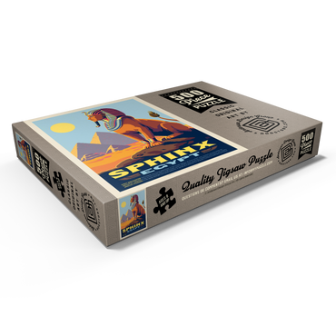 Darstellung des Puzzle Motivs Mythical Creatures: Sphinx (Egypt), Vintage Poster 500 Puzzle Schachtel Ansicht1