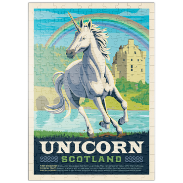 Darstellung des Puzzle Motivs puzzleplate Mythical Creatures: Unicorn (Scotland), Vintage Poster 200 Puzzle