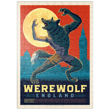 Darstellung des Puzzle Motivs puzzleplate Mythical Creatures: Werewolf (England), Vintage Poster 200 Puzzle
