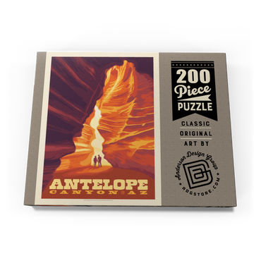 Darstellung des Puzzle Motivs Antelope Canyon, Arizona, Vintage Poster 200 Puzzle Schachtel Ansicht3