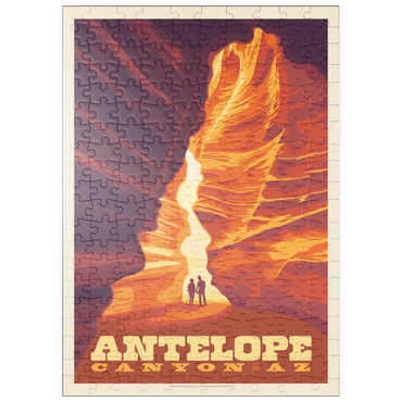 Darstellung des Puzzle Motivs puzzleplate Antelope Canyon, Arizona, Vintage Poster 200 Puzzle