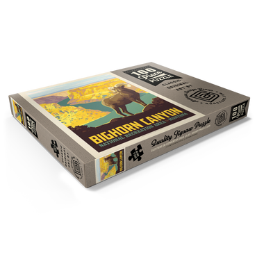 Darstellung des Puzzle Motivs Bighorn Canyon National Recreation Area, Montana, Vintage Poster 100 Puzzle Schachtel Ansicht1