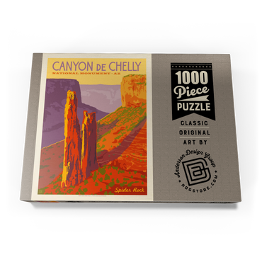 Darstellung des Puzzle Motivs Canyon De Chelly National Monument, Arizona, Vintage Poster 1000 Puzzle Schachtel Ansicht3