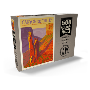 Darstellung des Puzzle Motivs Canyon De Chelly National Monument, Arizona, Vintage Poster 500 Puzzle Schachtel Ansicht2