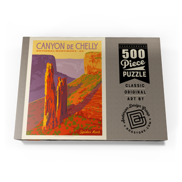 Darstellung des Puzzle Motivs Canyon De Chelly National Monument, Arizona, Vintage Poster 500 Puzzle Schachtel Ansicht3