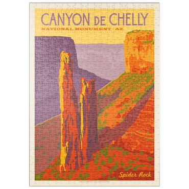 Darstellung des Puzzle Motivs puzzleplate Canyon De Chelly National Monument, Arizona, Vintage Poster 500 Puzzle