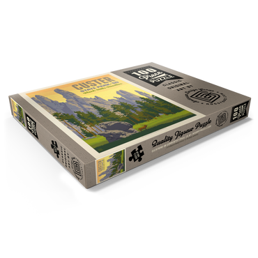 Darstellung des Puzzle Motivs Custer State Park, South Dakota, Vintage Poster 100 Puzzle Schachtel Ansicht1