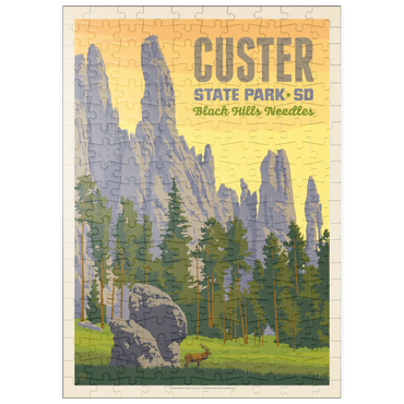 Darstellung des Puzzle Motivs puzzleplate Custer State Park, South Dakota, Vintage Poster 200 Puzzle