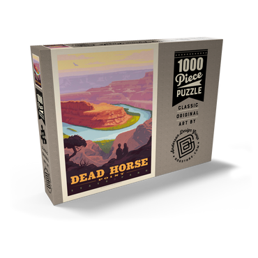Darstellung des Puzzle Motivs Dead Horse Point State Park, Utah, Vintage Poster 1000 Puzzle Schachtel Ansicht2