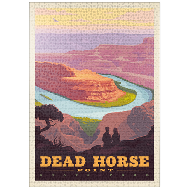Darstellung des Puzzle Motivs puzzleplate Dead Horse Point State Park, Utah, Vintage Poster 1000 Puzzle
