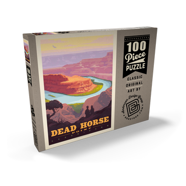 Darstellung des Puzzle Motivs Dead Horse Point State Park, Utah, Vintage Poster 100 Puzzle Schachtel Ansicht2