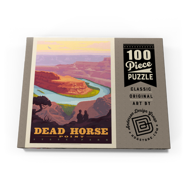 Darstellung des Puzzle Motivs Dead Horse Point State Park, Utah, Vintage Poster 100 Puzzle Schachtel Ansicht3