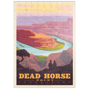 Darstellung des Puzzle Motivs puzzleplate Dead Horse Point State Park, Utah, Vintage Poster 100 Puzzle