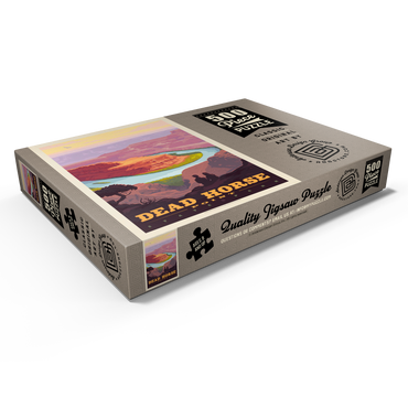 Darstellung des Puzzle Motivs Dead Horse Point State Park, Utah, Vintage Poster 500 Puzzle Schachtel Ansicht1