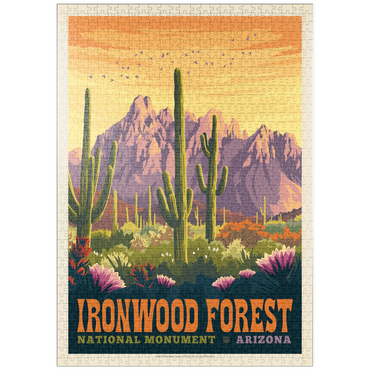 Darstellung des Puzzle Motivs puzzleplate Ironwood Forest National Monument, Arizona, Vintage Poster 1000 Puzzle