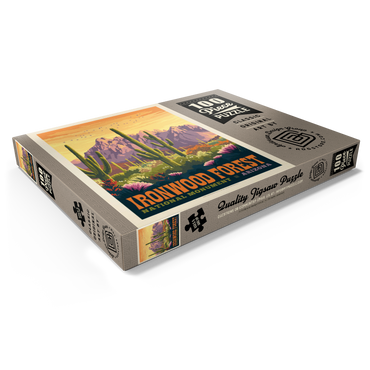 Darstellung des Puzzle Motivs Ironwood Forest National Monument, Arizona, Vintage Poster 100 Puzzle Schachtel Ansicht1