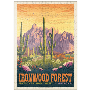 Darstellung des Puzzle Motivs puzzleplate Ironwood Forest National Monument, Arizona, Vintage Poster 500 Puzzle
