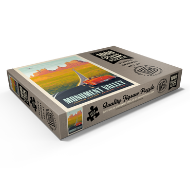 Darstellung des Puzzle Motivs Monument Valley: Hwy 163, Vintage Poster 1000 Puzzle Schachtel Ansicht1