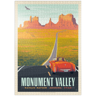 Darstellung des Puzzle Motivs puzzleplate Monument Valley: Hwy 163, Vintage Poster 1000 Puzzle