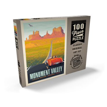 Darstellung des Puzzle Motivs Monument Valley: Hwy 163, Vintage Poster 100 Puzzle Schachtel Ansicht2