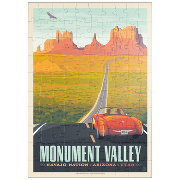 Darstellung des Puzzle Motivs puzzleplate Monument Valley: Hwy 163, Vintage Poster 100 Puzzle