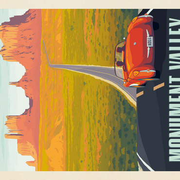 Darstellung des Puzzle Motivs Monument Valley: Hwy 163, Vintage Poster 100 Puzzle 3D Modell