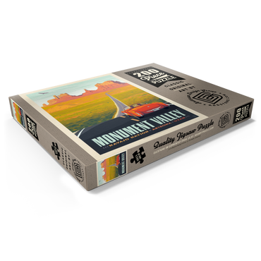 Darstellung des Puzzle Motivs Monument Valley: Hwy 163, Vintage Poster 200 Puzzle Schachtel Ansicht1
