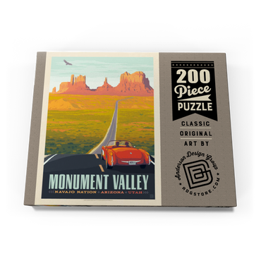 Darstellung des Puzzle Motivs Monument Valley: Hwy 163, Vintage Poster 200 Puzzle Schachtel Ansicht3