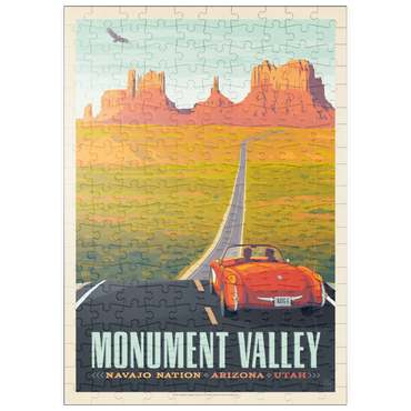 Darstellung des Puzzle Motivs puzzleplate Monument Valley: Hwy 163, Vintage Poster 200 Puzzle