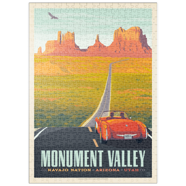 Darstellung des Puzzle Motivs puzzleplate Monument Valley: Hwy 163, Vintage Poster 500 Puzzle