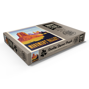 Darstellung des Puzzle Motivs Monument Valley: Cowboy Ranger, Vintage Poster 1000 Puzzle Schachtel Ansicht1