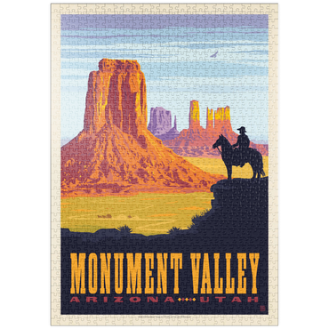Darstellung des Puzzle Motivs puzzleplate Monument Valley: Cowboy Ranger, Vintage Poster 1000 Puzzle