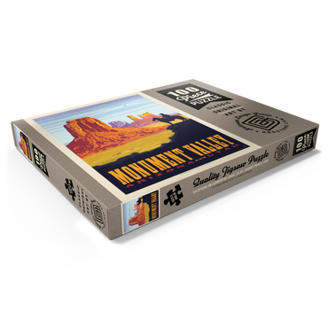 Darstellung des Puzzle Motivs Monument Valley: Cowboy Ranger, Vintage Poster 100 Puzzle Schachtel Ansicht1