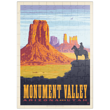 Darstellung des Puzzle Motivs puzzleplate Monument Valley: Cowboy Ranger, Vintage Poster 100 Puzzle