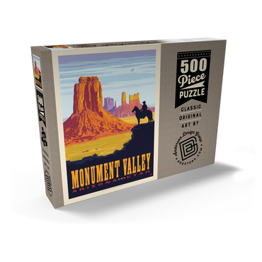 Darstellung des Puzzle Motivs Monument Valley: Cowboy Ranger, Vintage Poster 500 Puzzle Schachtel Ansicht2