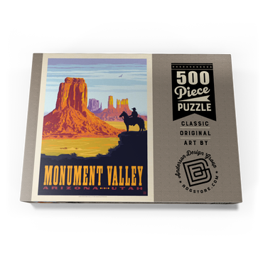 Darstellung des Puzzle Motivs Monument Valley: Cowboy Ranger, Vintage Poster 500 Puzzle Schachtel Ansicht3