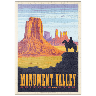 Darstellung des Puzzle Motivs puzzleplate Monument Valley: Cowboy Ranger, Vintage Poster 500 Puzzle
