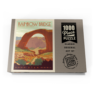 Darstellung des Puzzle Motivs Rainbow Bridge National Monument, Vintage Poster 1000 Puzzle Schachtel Ansicht3