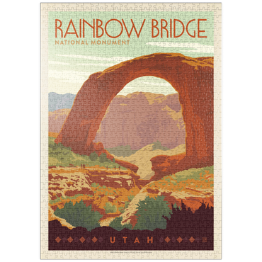 Darstellung des Puzzle Motivs puzzleplate Rainbow Bridge National Monument, Vintage Poster 1000 Puzzle
