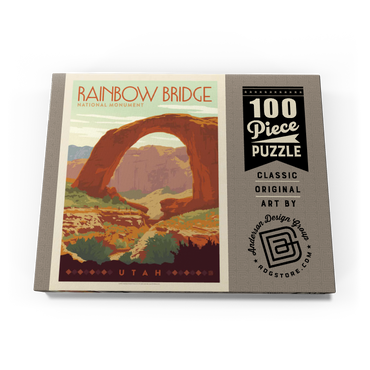 Darstellung des Puzzle Motivs Rainbow Bridge National Monument, Vintage Poster 100 Puzzle Schachtel Ansicht3